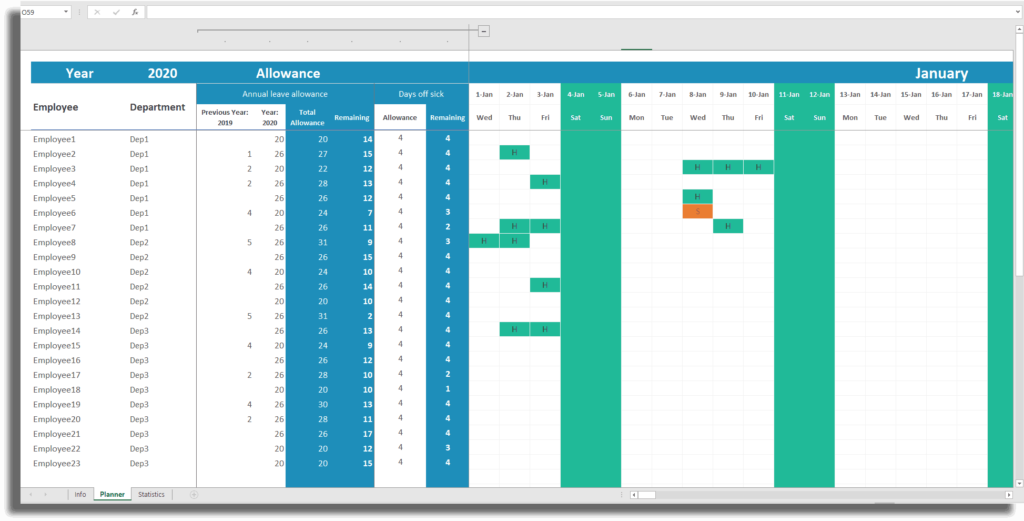 Employee Attendance Tracker - Excel Sheet | LuxTemplates