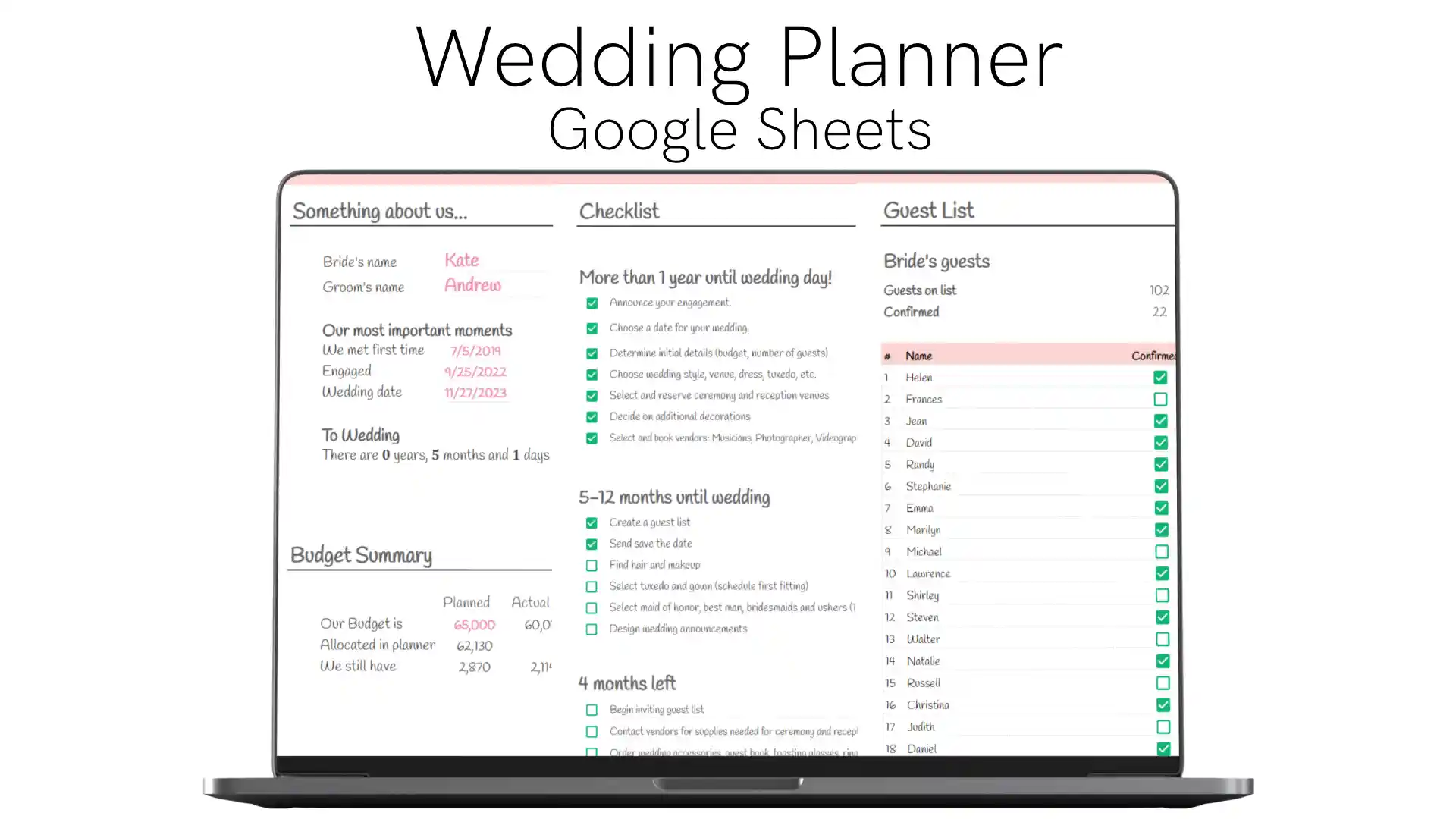 Wedding Registry Checklist Wedding Planning Printable Instant