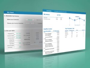 Invoice Generator Tracker Dashboard Excel template