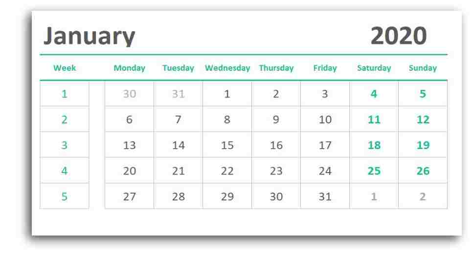 Weekly Monthly Calendar Spreadsheet Free