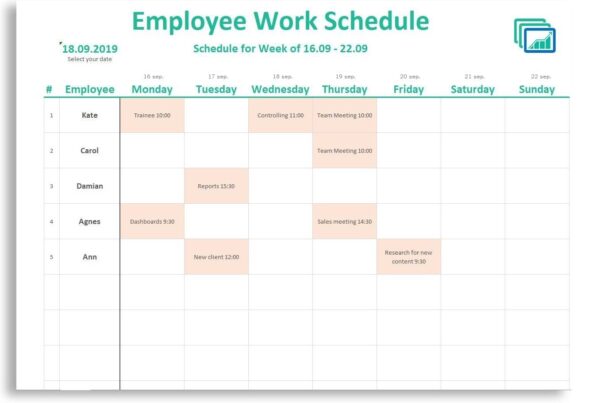 excel template for scheduling employee shifts