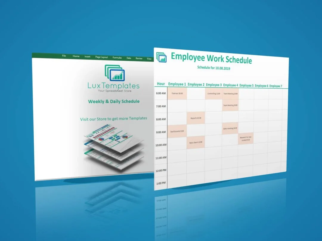 Excel template for weekly schedule