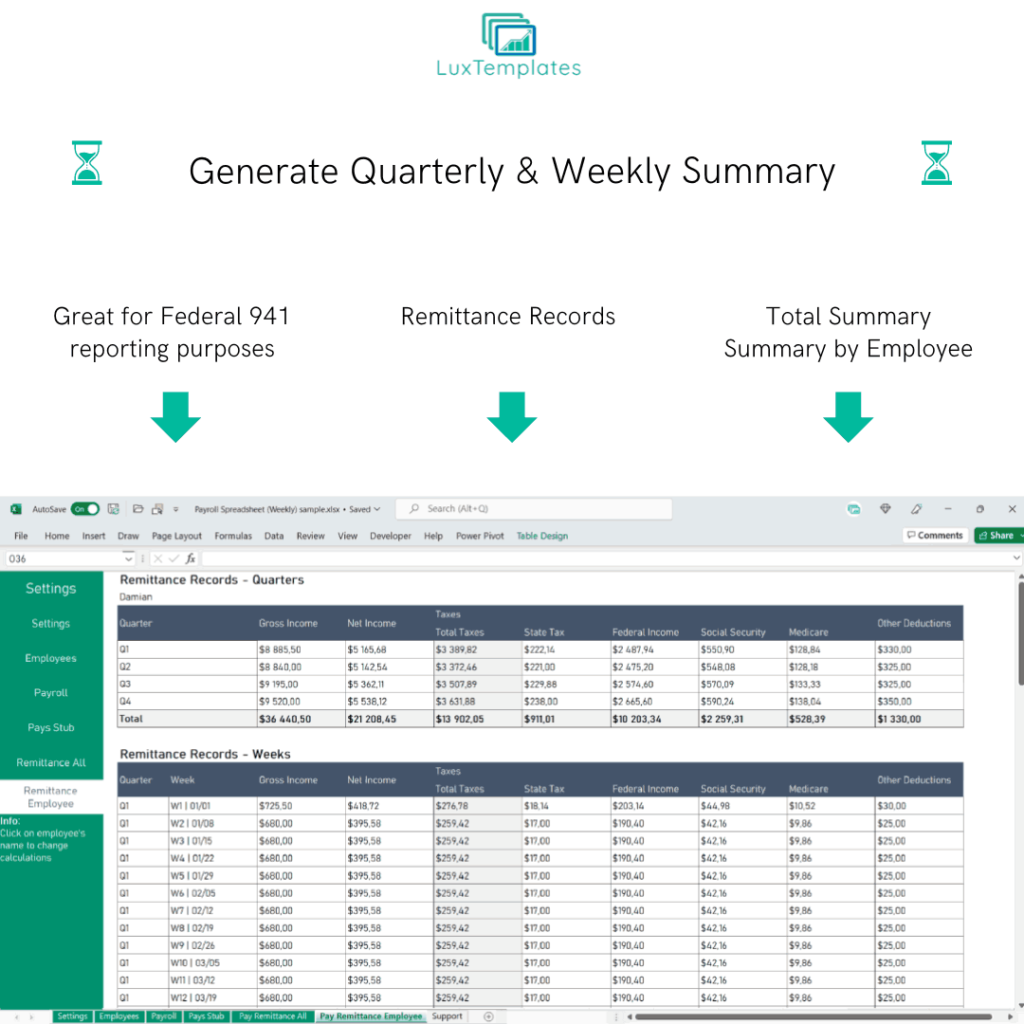 payroll calculator excel template