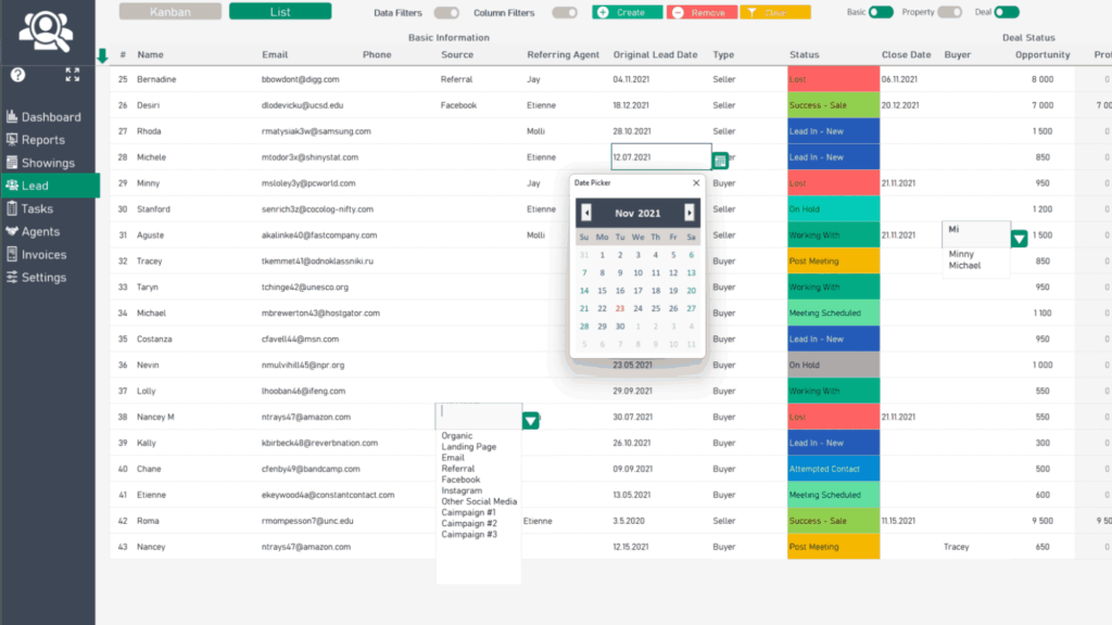 custom spreadsheet