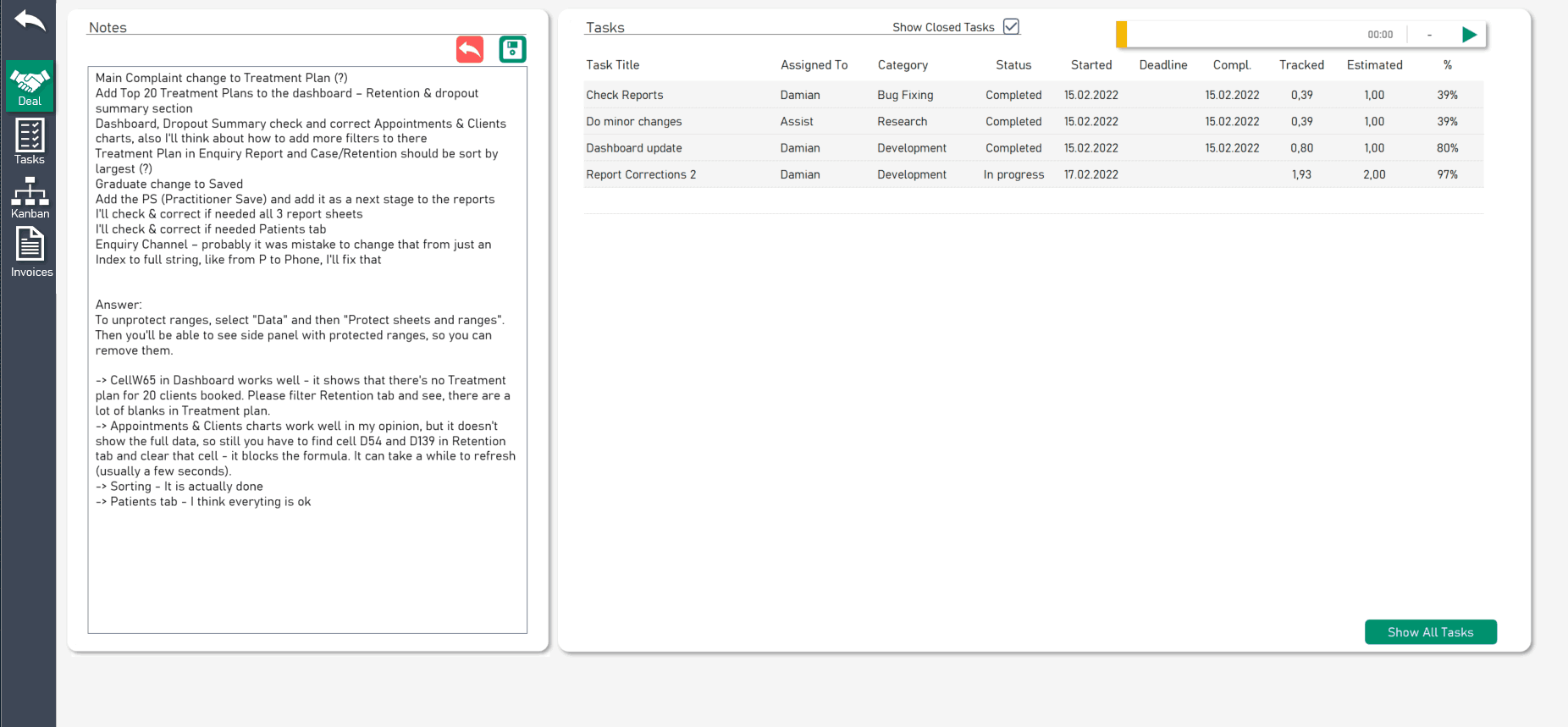 Excel Dashboard Spreadsheet