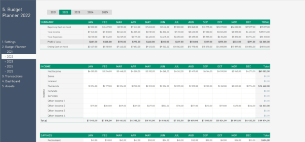 Personal Budget & Savings Planner - Excel Spreadsheet