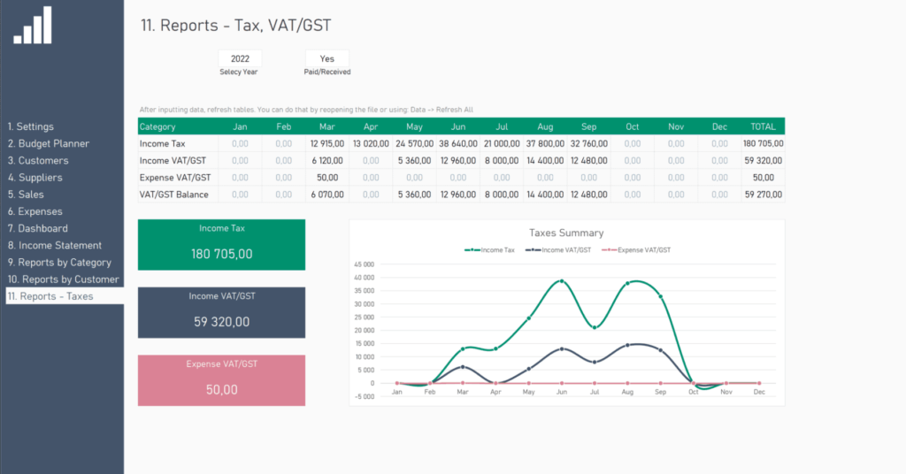 Excel Tax Calculator