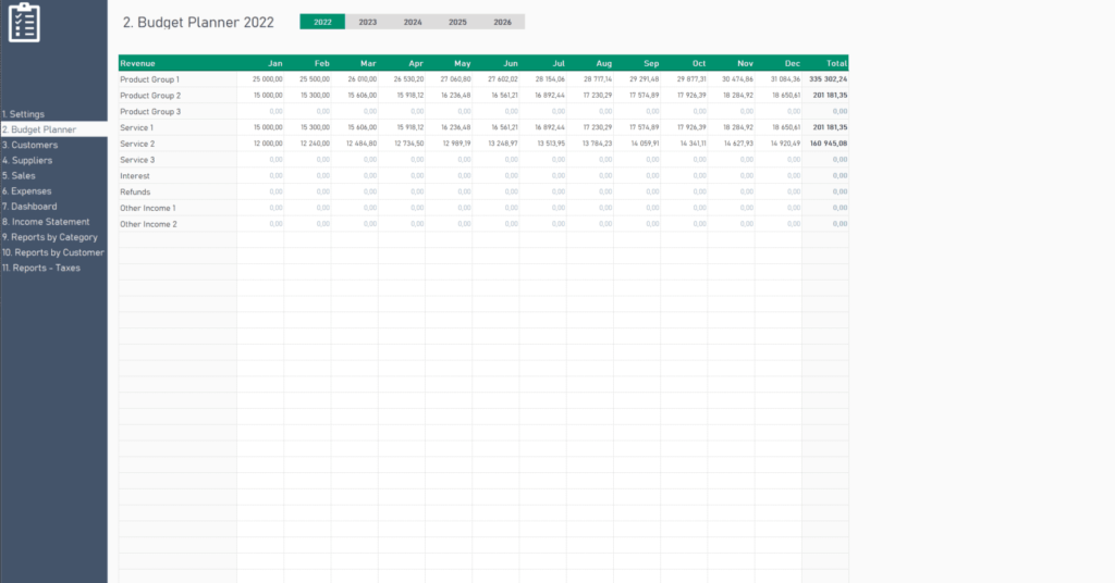 Excel Sales Target Planner