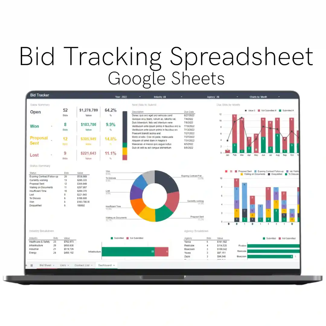 Bid Tracking Sheet Database Cover