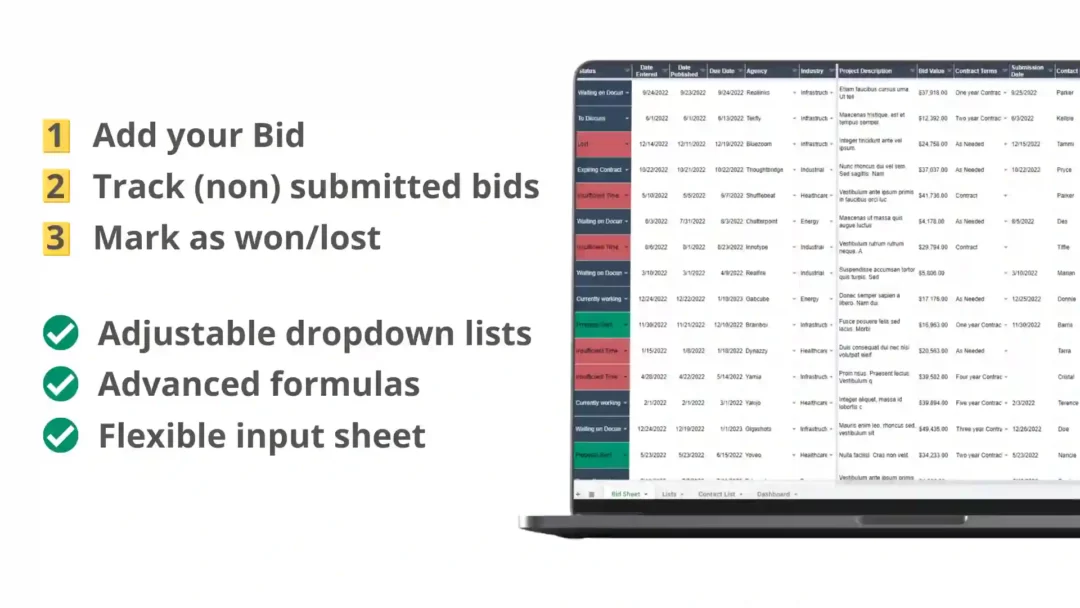 How to manage bid in Google Sheets?