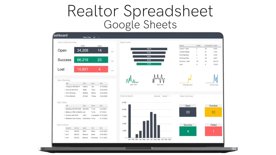 Real estate proprty Google Sheet management