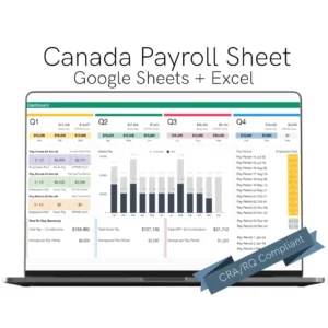 Canada Payroll with Pay Stubs and Remittance Records